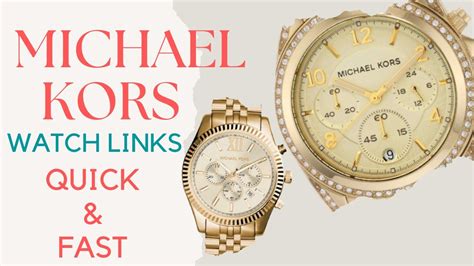 michael kors watch link removal